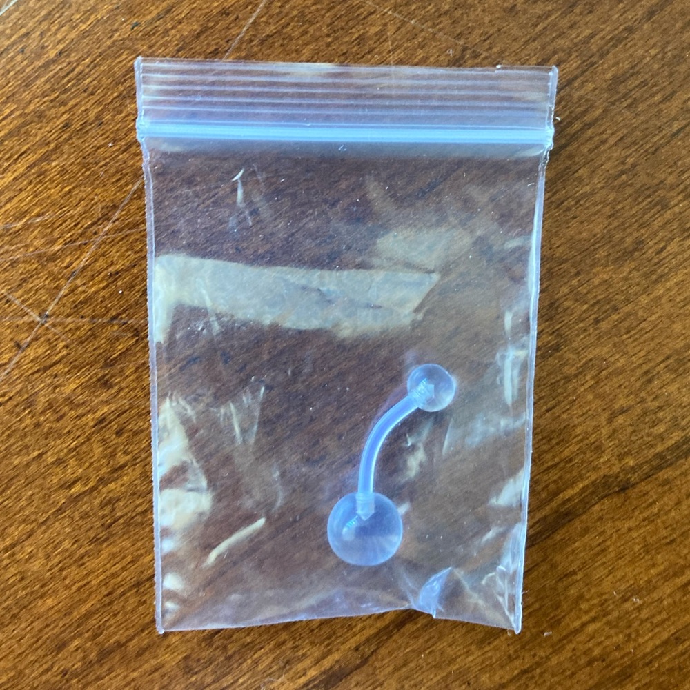 Clear Curved Belly Button Ring